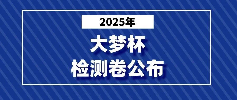 【试卷公布】2025年“大梦杯”青少年数学水平检测卷